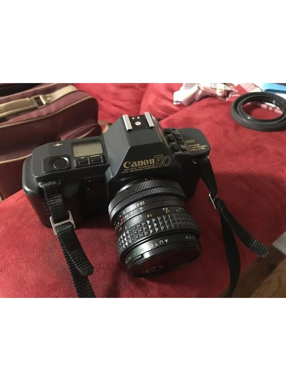 CANON T70 BLACK, With Makinon 28mm Lens